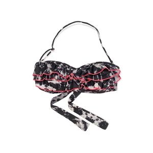 JESSICA SIMPSON Bikini Top Black White Neon Small